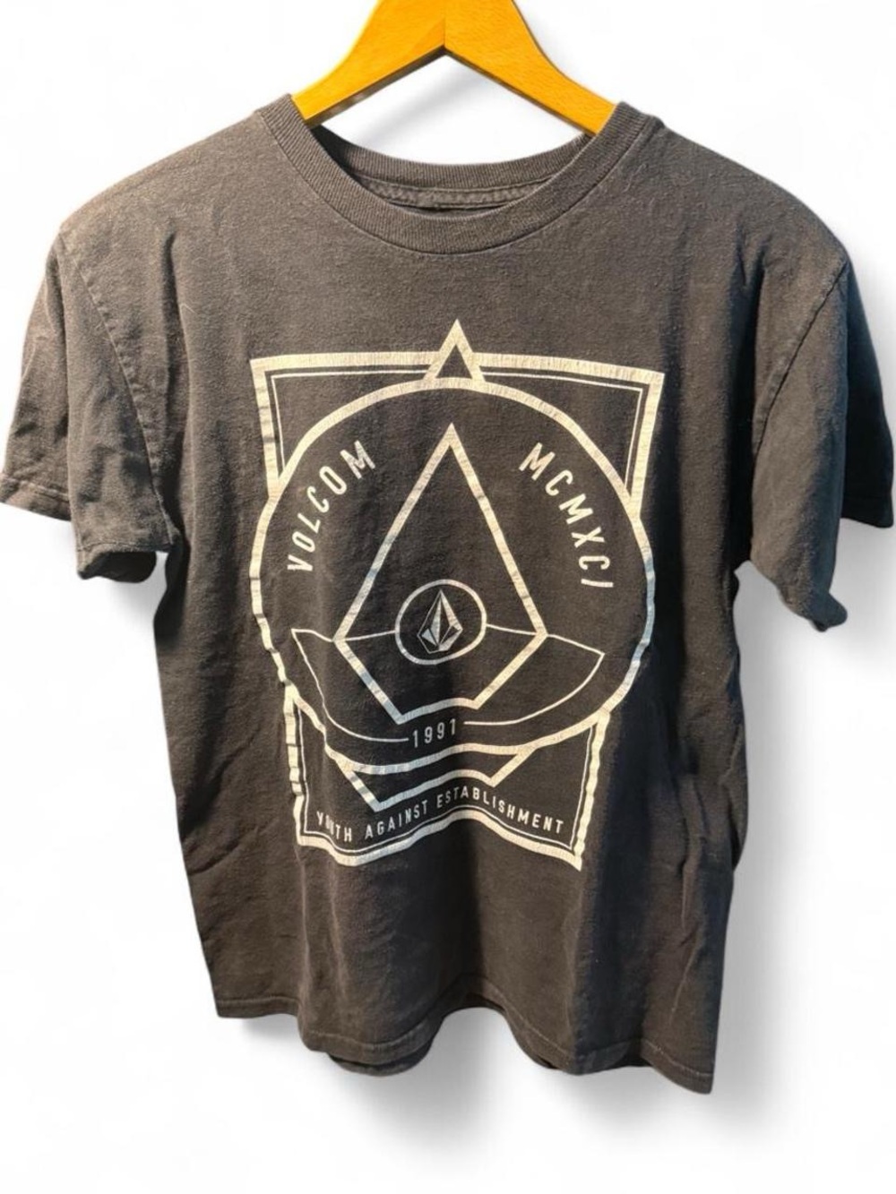 Volcom Black Short-Sleeve Graphic Logo Tee